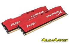 HX316C10FRK2/16 " Kingston HyperX Fury Red 16Gb DDR3 1600MHz (2x8GB)