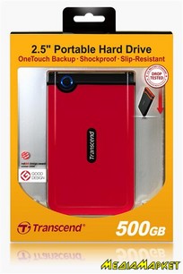 TS320GSJ25M-R   Transcend StoreJet 320, 2.5", SATA, USB 2.0, Rubber Case, Anti-Shock, , 206