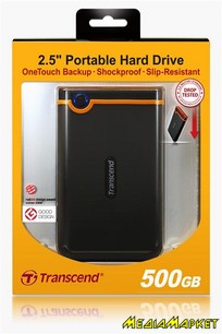 TS500GSJ25M   Transcend StorJet 2"5  SATA USB 2.0. 500GB, M 