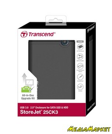 TS0GSJ25CK3  Transcend TS0GSJ25CK3  2.5" HDD/SSD USB 3.0 Rubber