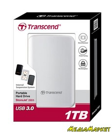 TS1TSJ25D3W   Transcend StoreJet 2.5 USB 3.0 1TB  D 