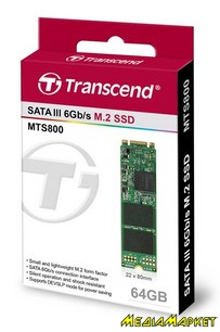 TS64GMTS800   SSD Transcend MTS800 64GB 2280 M.2 SATA