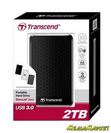 TS2TSJ25A3K   Transcend StoreJet 2.5 USB 3.0 2TB  A 