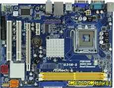 G31M-S   ASRock G31M-S R2.0 775, G31/ ICH7, 2xDDR2(!!!), VGA, mATX