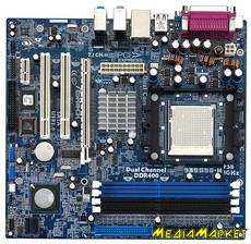   ASRock 939S56-M Socket 939, FSB 1000 , 4 x DIMM DDR 400/333/266, PCI Express x 16,  PCI Express x1, Serial ATA, RAID 0,1,JBOD, Lan 10/100