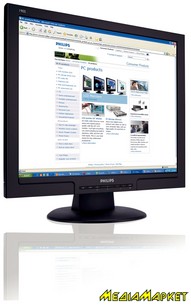 190S8FB/00  PHILIPS 190S8FB 19" TFT, 800:1, 300cd, 1280/1024, 176/170, 5ms, DVI-D,  Anti glare, TCO &#39;03, Black