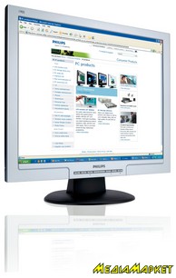 190S8FS/00  PHILIPS 190S8FS, 19" TFT, 800:1, 300cd, 1280/1024, 176/170, 5ms, DVI-D,  Anti glare, TCO &#39;03, Silver