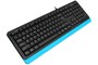 FK10 (Blue)  A4Tech FK10 (Blue), Sleek MMedia Comfort, USB, Black+Blue, (US+Ukrainian+Russian)