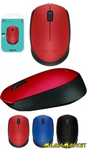 910-004641  Logitech M171 WL () Red/Black