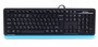  A4Tech FKS10 (Blue), Fstyler Sleek MMedia Comfort, USB, Blue, (US+Ukrainian+Russian)