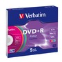 Диск VERBATIM 43556 DVD+R 4.7Gb 16x Color Slim