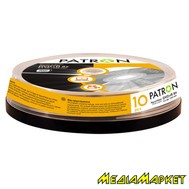 DVD+R-PN-8.5x8x10  Patron DVD+R-PN-8.5x8x10 DVD+R  8.5 GB 8x 10 (CAKE BOX) Dual Layer (INS-D032)