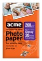 Фотопапір ACME Photo Paper Glossy 260 g/m2, 10x15cm (A6), 20 pack