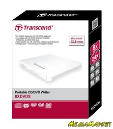 TS8XDVDS-W  DVDRW Transcend TS8XDVDS-W DVD+/-8X/24x Ultra Slim