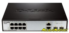 DES-3200-10  D-Link DES-3200-10 8-Port 10/100Mbps + 2 Combo 1000BASE-T/SFP L2 Management Switch