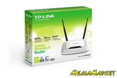 TL-WR841ND  TP-LINK TL-WR841ND Wi-Fi 802.11n, 300 /, 4xLAN, Wireless N Router (2-Antenna)