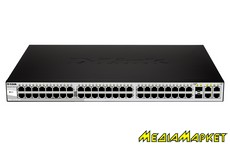 DES-1210-52  D-Link DES-1210-52 48 ports 10/100Mbps and 2 ports 10/100/1000Mbps and 2 Combo 10/100/1000BASE-T/SFP