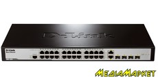 DES-1228/ME  D-Link DES-1228/ME 24-Port 10/100Mbps + 2 1000BASE-T + 2 Combo 1000BASE-T/SFP L2 MetroEthernet Switch