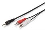 Кабель ASSMANN AK-510300-025-S аудіо (jack 3.5мм-M/RCA-Mx2) Stereo Cable 2.5м