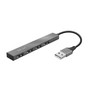 Концентратор USB TRUST Halyx, 4-Портовий, Aluminium, Mini, USB 2 .0