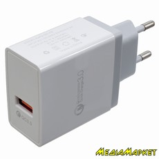 CHARG-PN-QC3-220V-W   Patron QUICK CHARGE 3.0 1 x USB WHITE (1.5 / 1.8 / 2.4A)