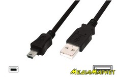 84127  Digitus 84127 EDNET USB 2.0 (AM/miniB 5pin) 1.0, Black