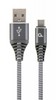 Кабель Cablexpert CC-USB2B-AMCM-1M-WB2 USB 2.0 A-папа/Type-C папа, преміум, 2.1А, 1м, сірий