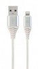 Кабель Cablexpert CC-USB2B-AMLM-1M-BW2 USB 2.0 А-тато/Lightning, 1.м, преміум, 2.1 А білий