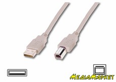 84126  Digitus EDNET USB 2.0 (AM/BM) 1.8m, biege