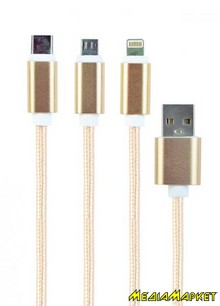 CC-USB2-AM31-1M-G  Cablexpert CC-USB2-AM31-1M-G   USB AM-/Lightning/Micro/Type-C, 1.0 , 