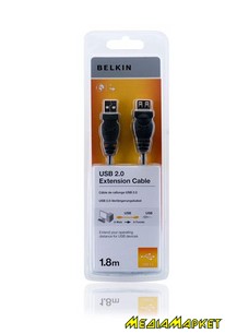 F3U153CP1.8M  Belkin F3U153CP1.8M USB 2.0 (AM/AF) 1.8 () Black/, Blister(E)