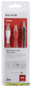 F3Y110bf2M  Belkin F3Y110bf2M (jack 3.5-M/RCA-Mx2) 2, Black/