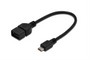 Адаптер Digitus AK-300309-002-S USB 2.0 (AF/microB) OTG DIGITUS 0.2м, Black/Черный, bulk