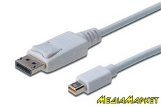 AK-340102-010-W  Digitus AK-340102-010-W miniDisplayPort to DisplayPort (AM/AM) 1.0m, white