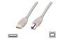 Кабель Digitus AK-300102-018-E USB 2.0 (AM/BM) 1.8m, white