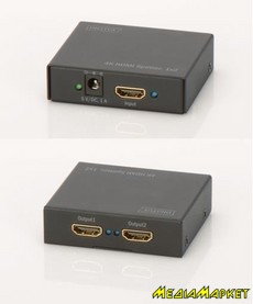 DS-46304  HDMI Digitus DS-46304 HDMI , (INx1 - OUTx2), 4K, black
