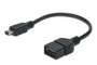 Адаптер Digitus AK-300310-002-S USB 2.0 (AF/miniB) OTG 0.2m, black