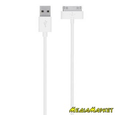 F8J043bt04-WHT  Belkin F8J043bt04-WHT USB 2.0 (AM/Apple 30pin) sync/charge cable 1.2, White