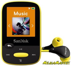 SDMX24-004G-G46Y MP3- SanDisk Sansa Clip Sport 4GB Yellow