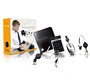 Набір Canyon CNP-NP3 Key pad with 3 ports USB hub/3 led usb light/usb mouse/AM-AF cable/earphone w/ microphone USB, Чорний/Сріблястий, Retail