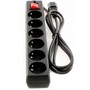 Фільтр мережевий Patron SP-62U для ДБЖ 6 РОЗЕТОК 0.5м BLACK