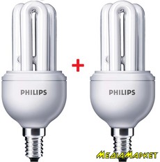 8717943898633  PHILIPS 8717943898633 E14 11W 220-240V 2700K Genie (1+1)