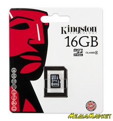  MicroSDHC Kingston SDC4/16GBSP 16GB no adapter