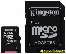 SDCX10/64GB  MicroSDXC Kingston SDCX10/64GB 64GB + SD 