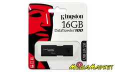 DT100G3/16GB  Kingston DataTravel 100G3 16 GB Black USB3.0