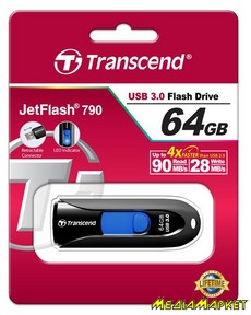 TS64GJF790K  -`i Transcend JetFlash 790 64GB USB 3.0