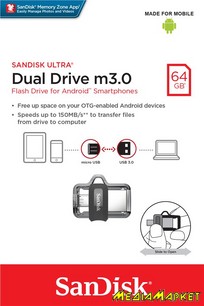 SDDD3-064G-G46  -`i SanDisk Ultra Dual Drive 64GB USB 3.0 m3.0 OTG