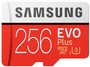 Карта MicroSDXC Samsung Evo Plus 256GB C10 UHS-I U3 R100/W90MB/s + SD адаптер
