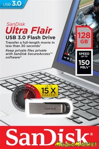 SDCZ73-128G-G46  -`i SanDisk Flair 128GB USB 3.0 R150MB/s