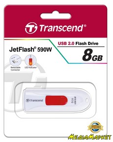 TS8GJF590W  -`i Transcend JetFlash 590 USB 8GB White
